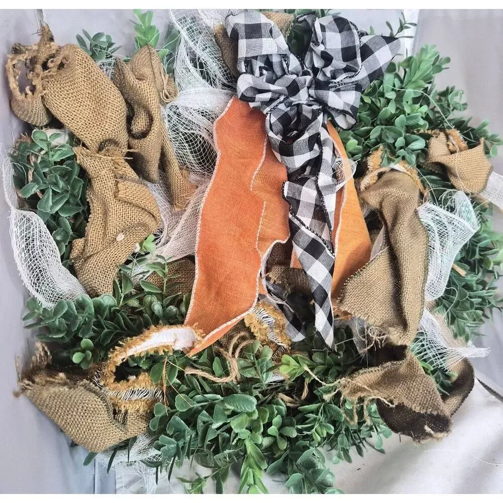 Eucalyptus and burlap wreath this handmade